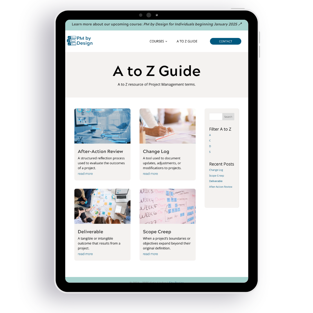 a to z guide screenshot